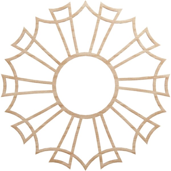 Ekena Millwork Augustus Wood Fretwork Pierced Ceiling Medallion, Alder, 28"OD x 9 7/8"ID x 3/8"T CMWP28X28X0375AUAL - main